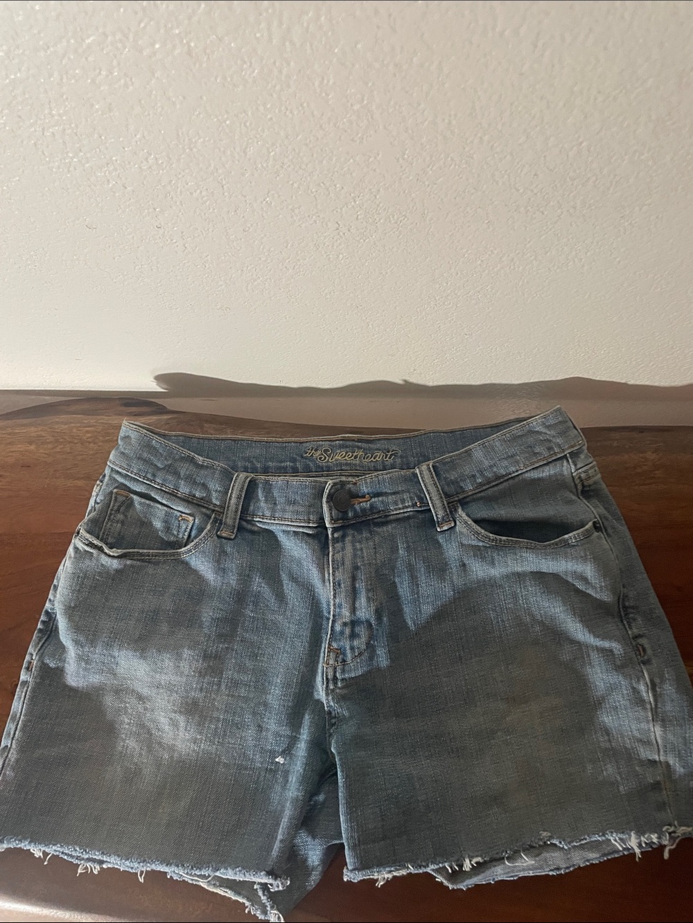 OOAK Hand Painted Sunflower Pocket Denim Cutoff Shorts Women’s 8 - Picture 6 of 10